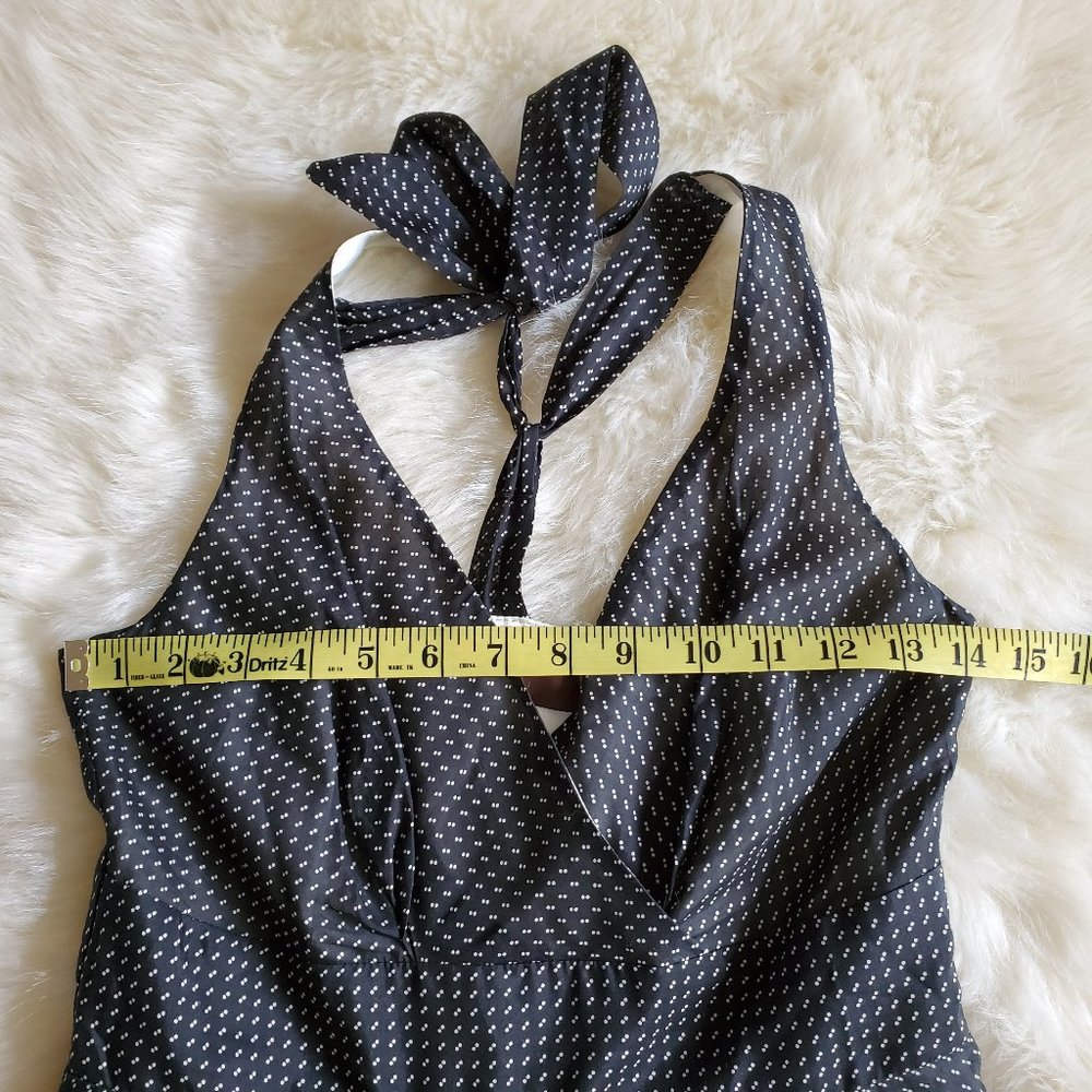 Eva Franco Black and White Eyelet Tie Back Dress Size 2 - Picture 14 of 16